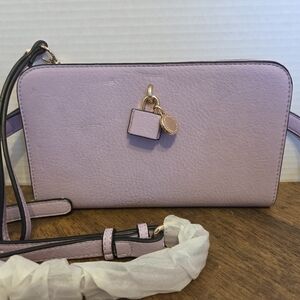 Poppy & Peonies Lilac Crossbody Wallet Purse NWOT